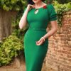 Vintage Diva Plus Sizes Kleider | Graziella Etuikleid In Grun