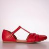 Miz Mooz Sandalen | Kaden T-Riemen In Scharlachrot