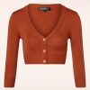 Mak Sweater Strickjacken | Shela Kurzer Cardigan In Stauborange