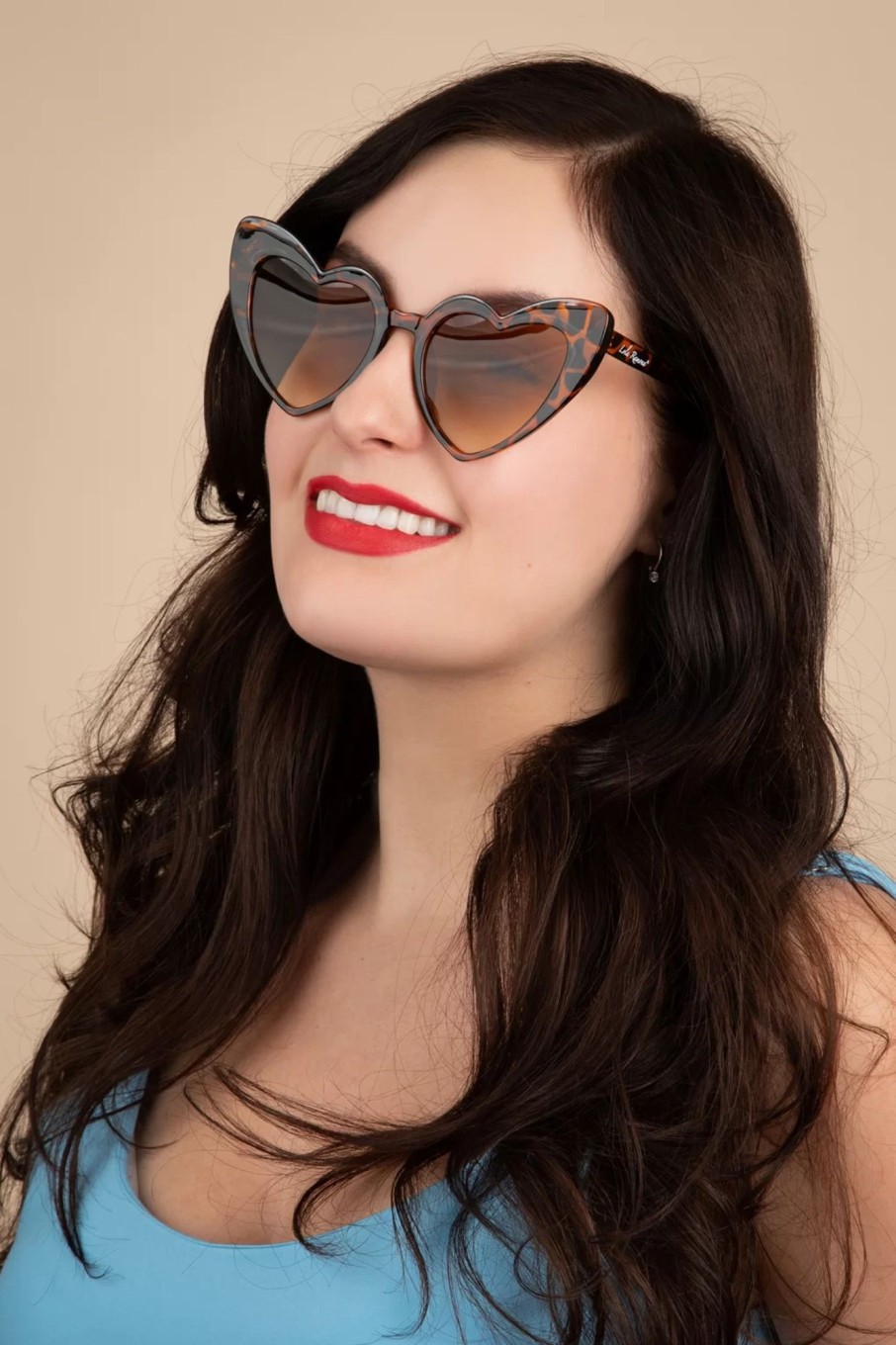 Lola Ramona Sonnenbrillen | Cat Eye Heart Sonnenbrille In Leopard