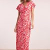 Smashed Lemon Plus Sizes Kleider | Elena Maxi Kleid In Rosa Und Rot