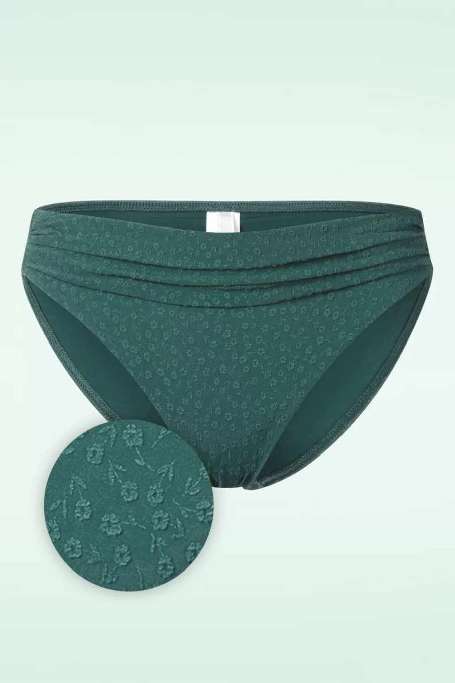 Cyell Bikinis | Flora Regular Bikinihose In Teal