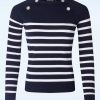 Vixen Pullover | Nautical Stripe Pullover In Marineblau