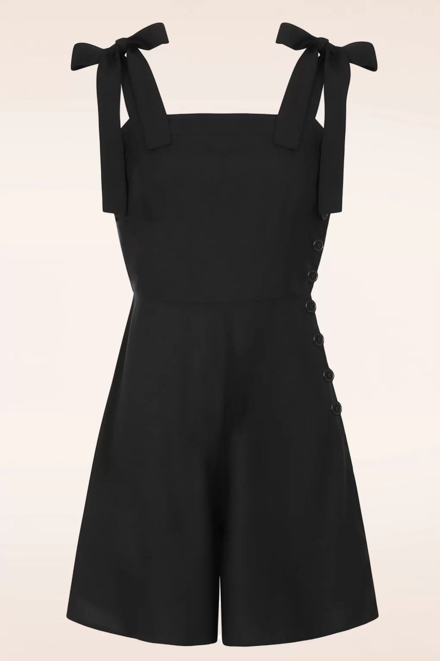 Collectif Clothing Playsuits & Jumpsuits | Belinda Plain Playsuit In Schwarz