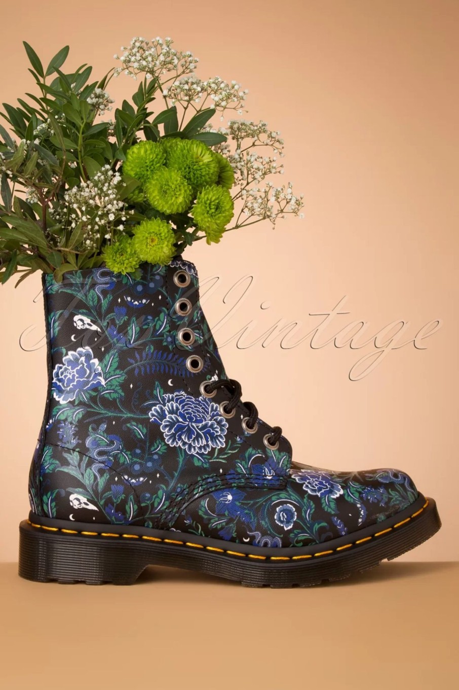 Dr. Martens Booties & Stiefel | 1460 Pascal Backhand Mystic Garden Floral Stiefel In Schwarz