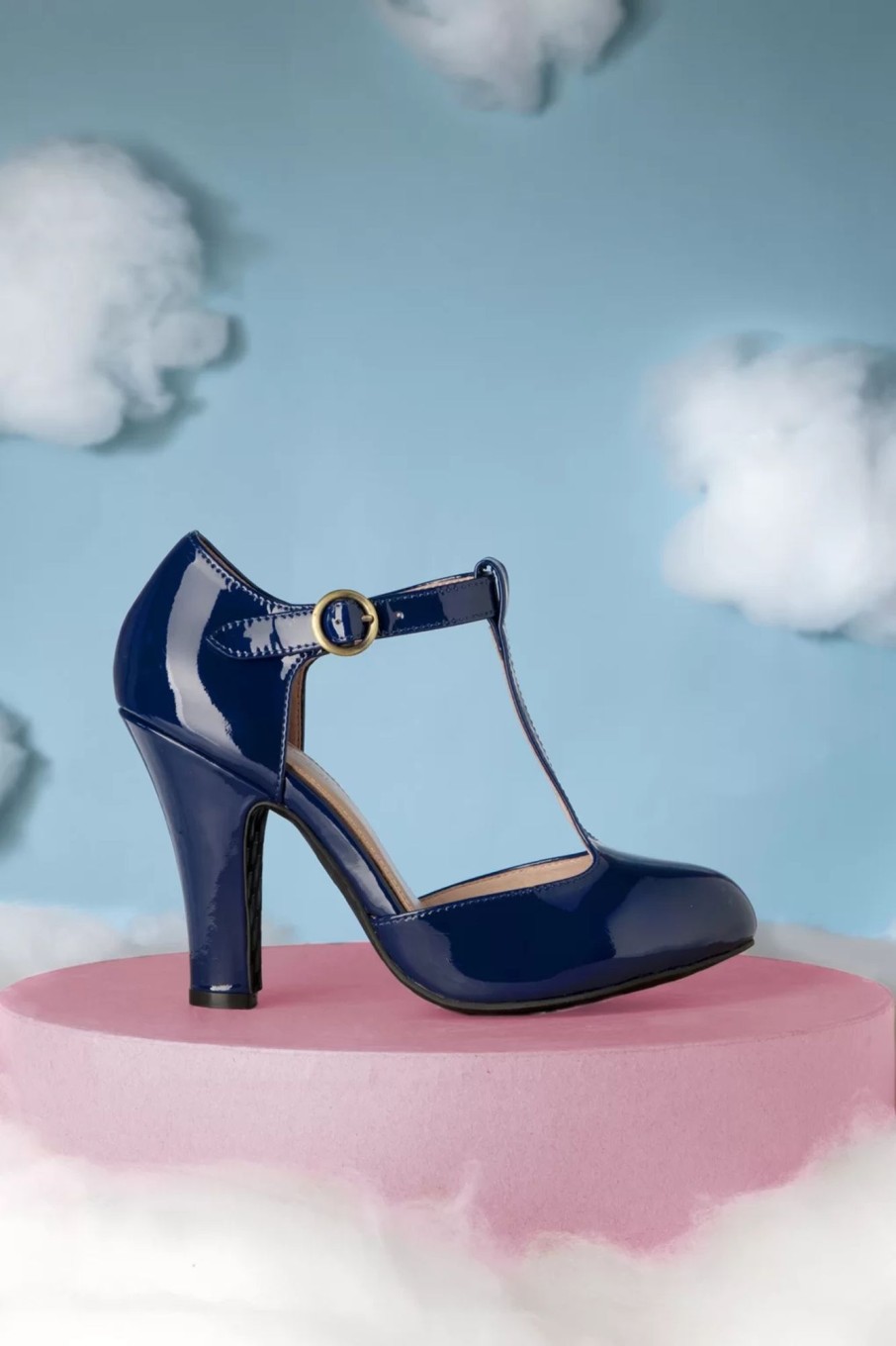 Lola Ramona u2665 Topvintage Pumps | June Love Letter Lackpumps In Marineblau