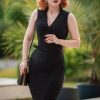 Glamour Bunny Business Babe Plus Sizes Kleider | Meghan Etuikleid In Schwarz