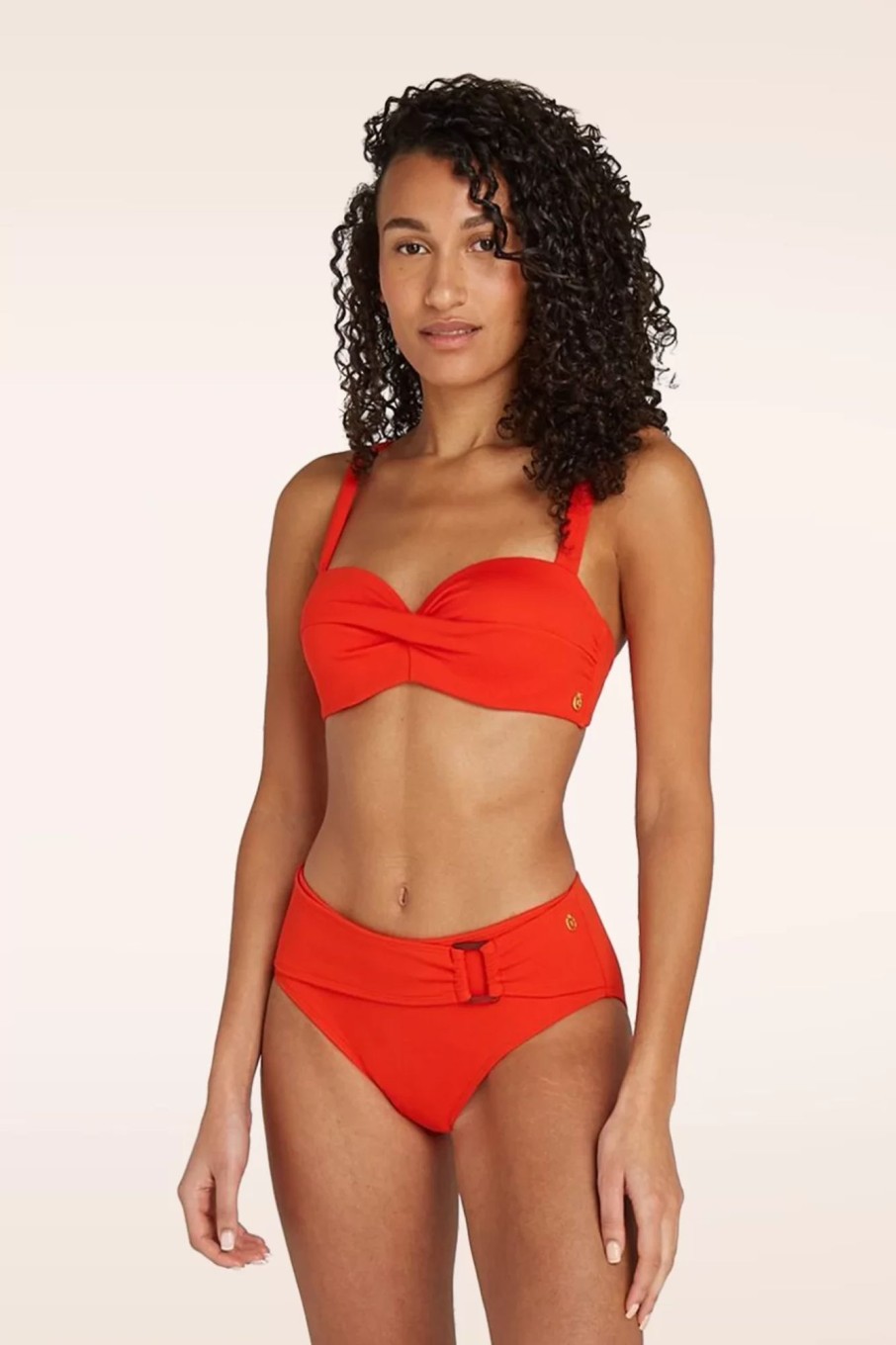 TC Beach Bikinis | Gedrehtes Bikinioberteil In Sommerrot