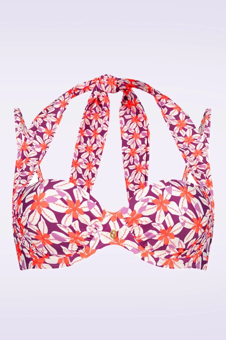 TC Beach Bikinis | Multiway-Bikinioberteil „Summer Flowers" In Lila