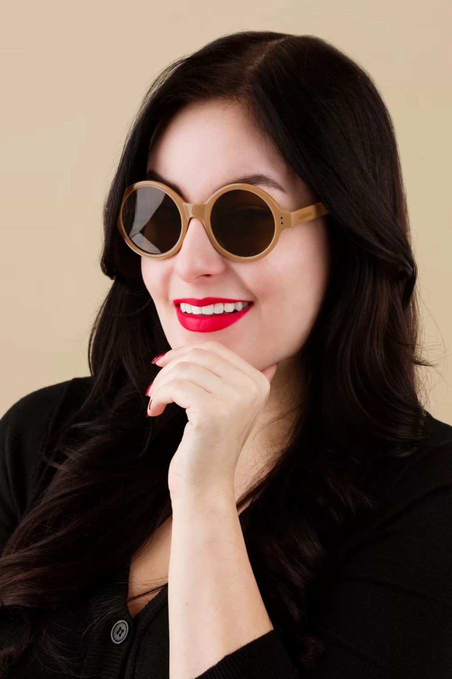 Surkana Sonnenbrillen | Stay Shady Runde Sonnenbrille In Latte