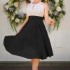 Vintage Diva Swing Kleider | The Maria Grazia Swing Kleid In Schwarz Und Weis