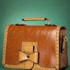 Banned Retro Taschen | Scandal Office Handtasche In Camel Und Cognac