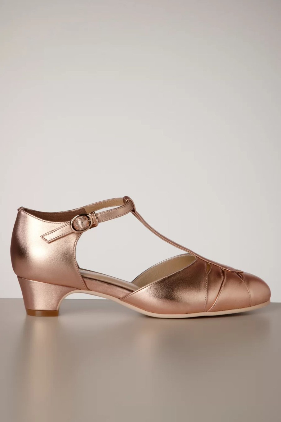 Charlie Stone Pumps | Petit Monaco T-Riemen Pumps In Rosegold