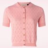 Banned Retro Strickjacken | Summer Scallop Strickjacke In Pink