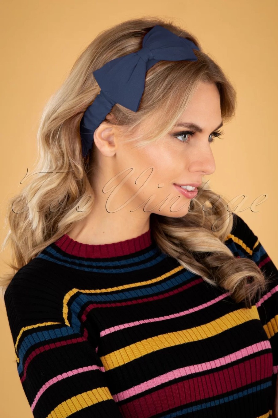 Banned Retro Haarschmuck | Dionne Bow Stirnband In Navy