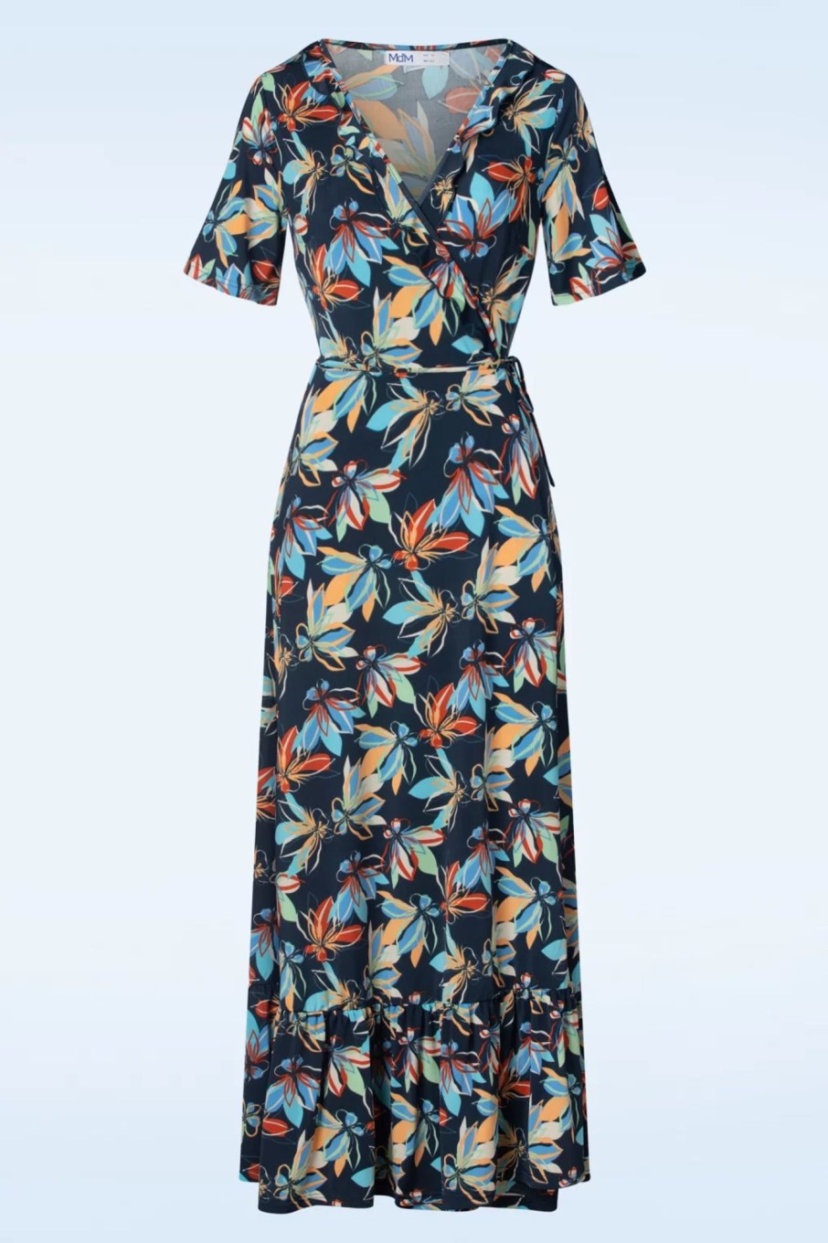 Md'M Maxi Kleider | Lenia Floral Maxi Kleid In Blau