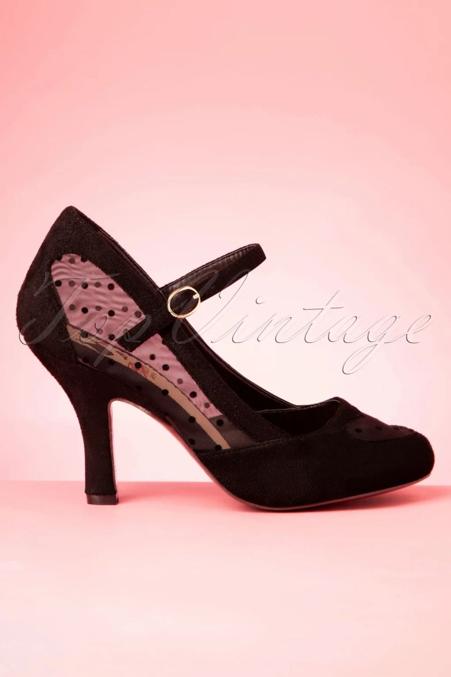 Banned Retro Pumps | Elegante Punkte-Pumps In Schwarz