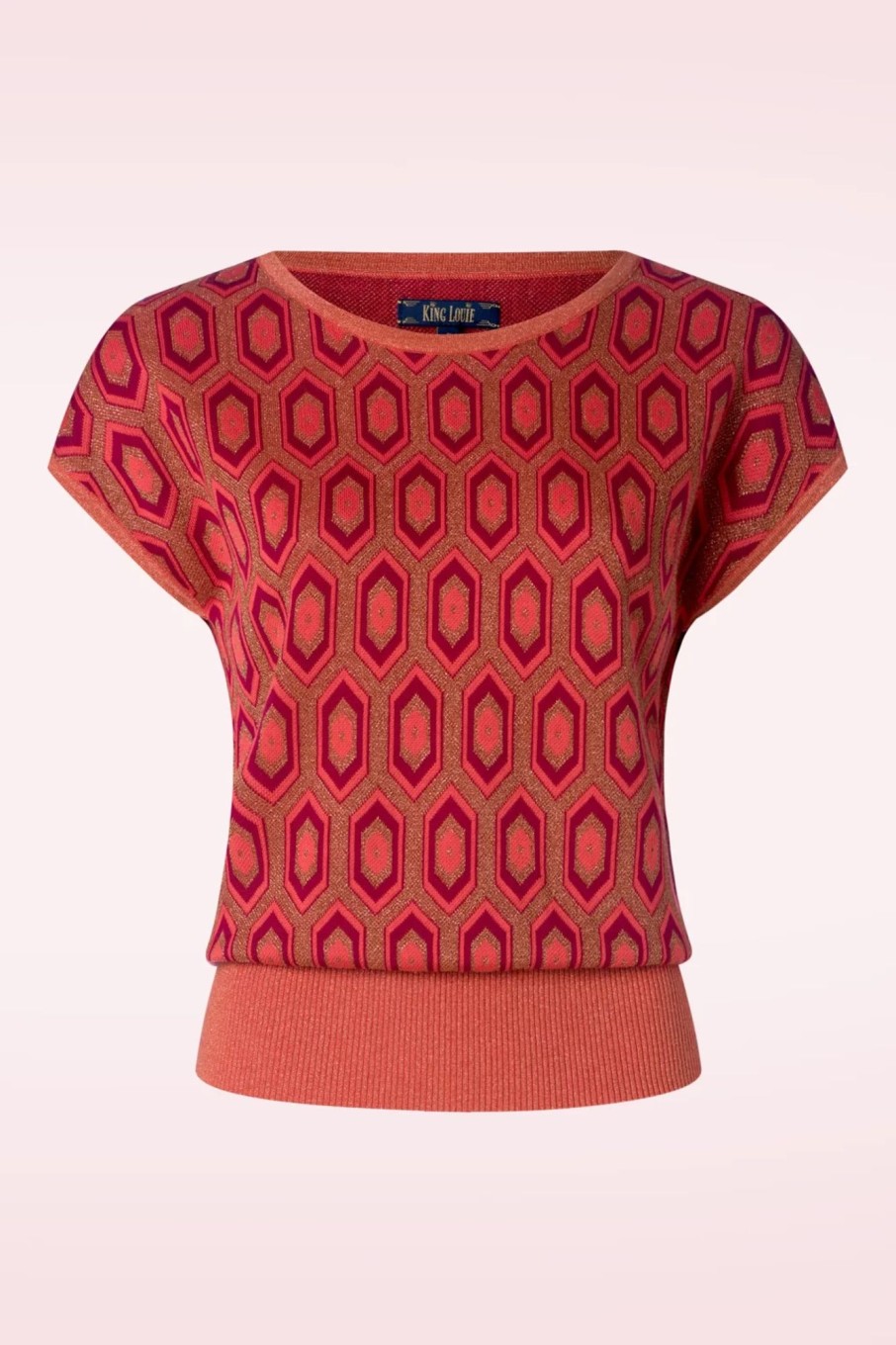 King Louie Pullover | Ann Top Crown In Tweed Orange