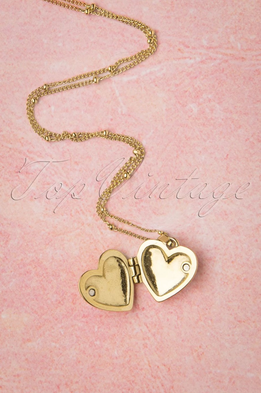 Topvintage Boutique Collection Schmuck | Heart Locket Halskette In Gold