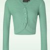 Vixen Strickjacken | Ariane Textured Strick Crop Strickjacke In Mint