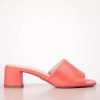 Tamaris Sandalen | Josie Leder-Slip-On-Pantoletten In Koralle