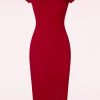 Vintage Chic for Topvintage Plus Sizes Kleider | Schlichtes Kleid In Rot