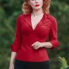 Glamour Bunny Business Babe Blusen | Dianne Bluse In Rot