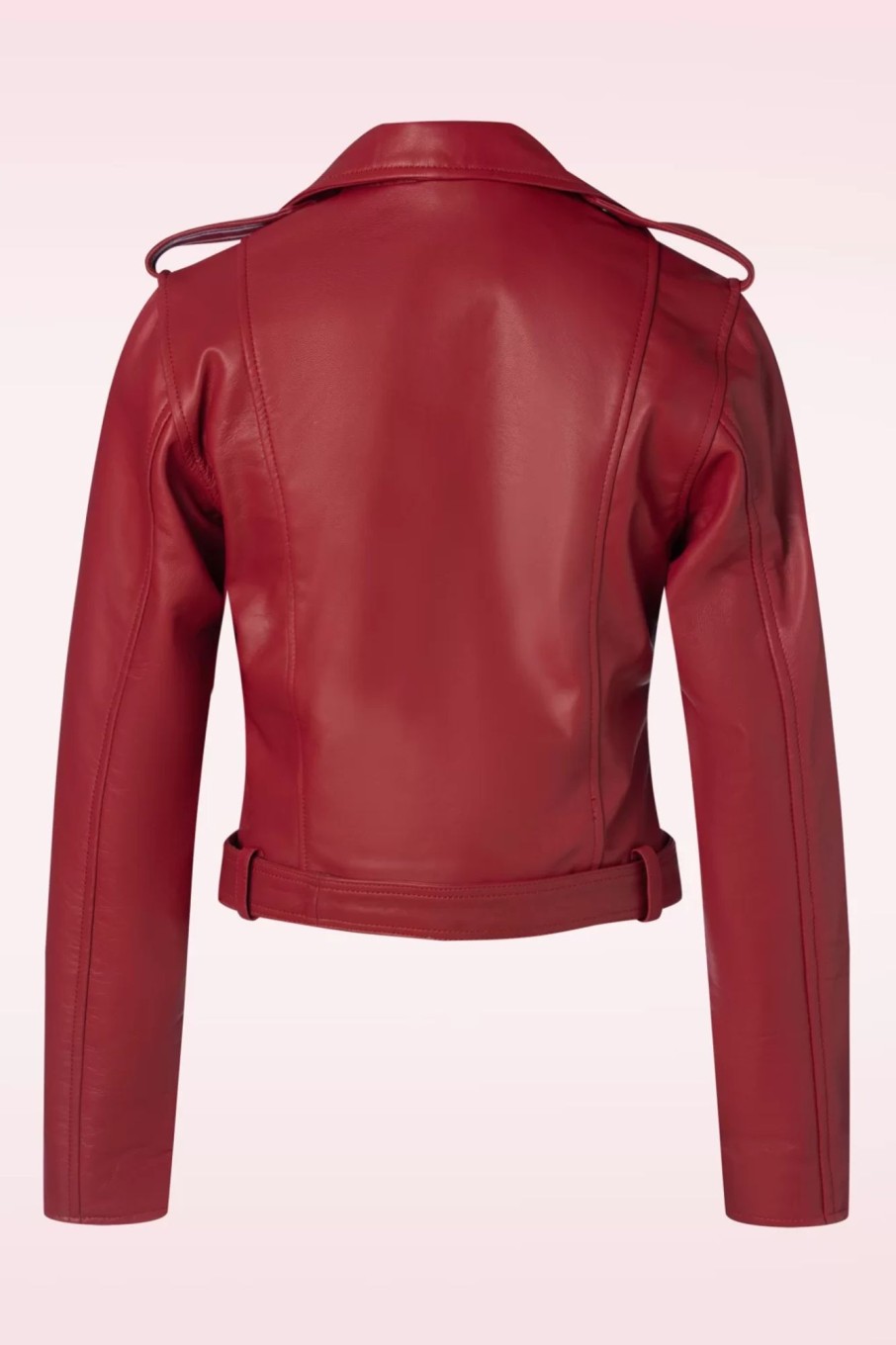 Queen Kerosin Jacken | Marlon Leder Biker Jacke In Rot