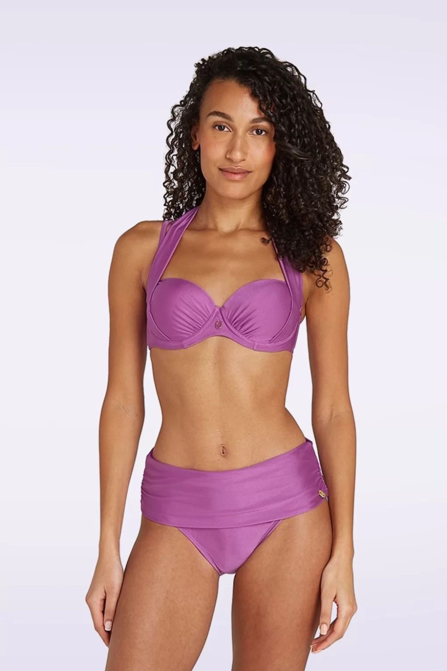 TC Beach Bikinis | Flipover-Bikinihose In Glanzendem Flieder