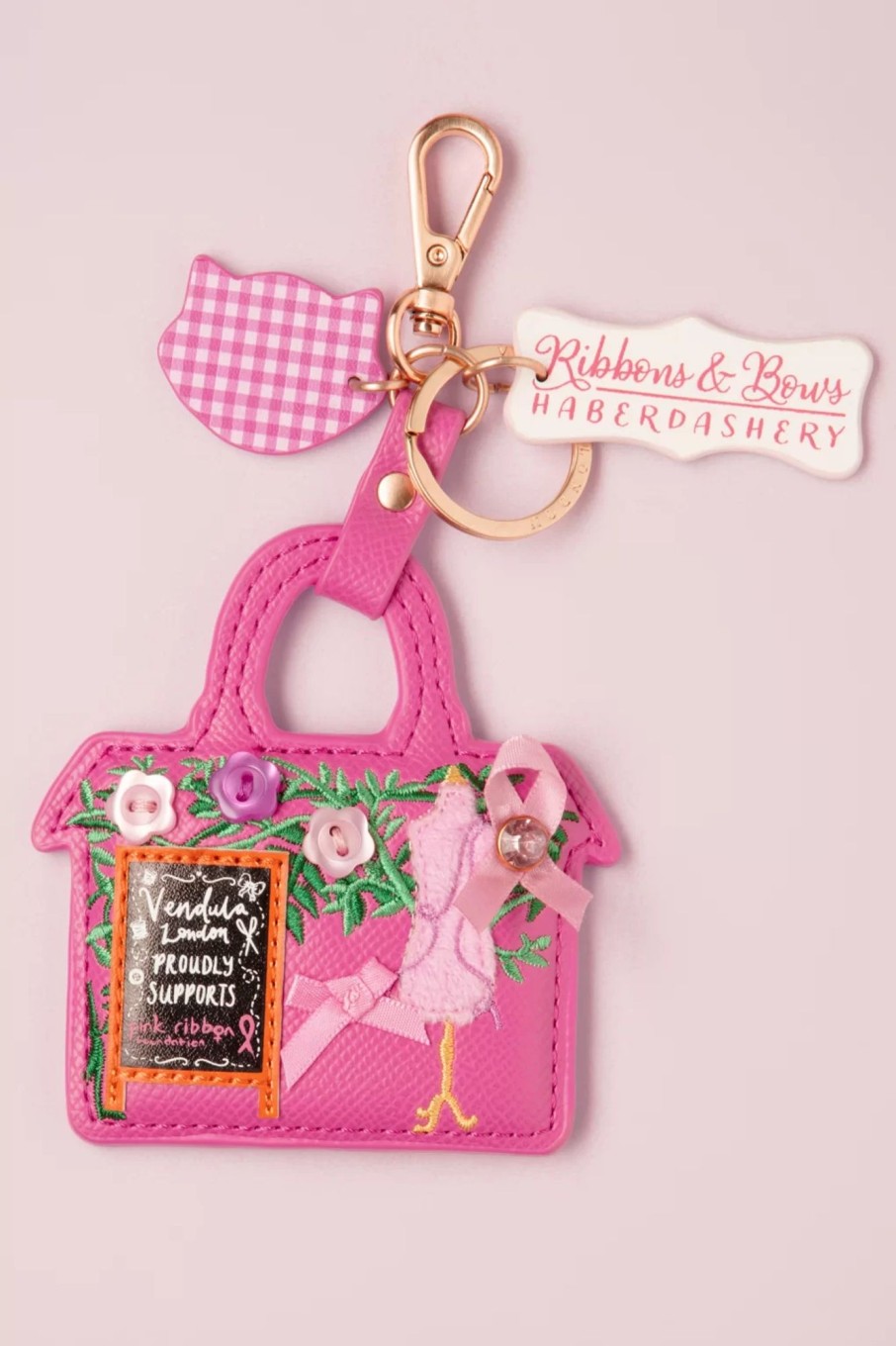 Vendula Taschen | Ribbons And Boss Haberdashery Schlusselanhanger In Rosa