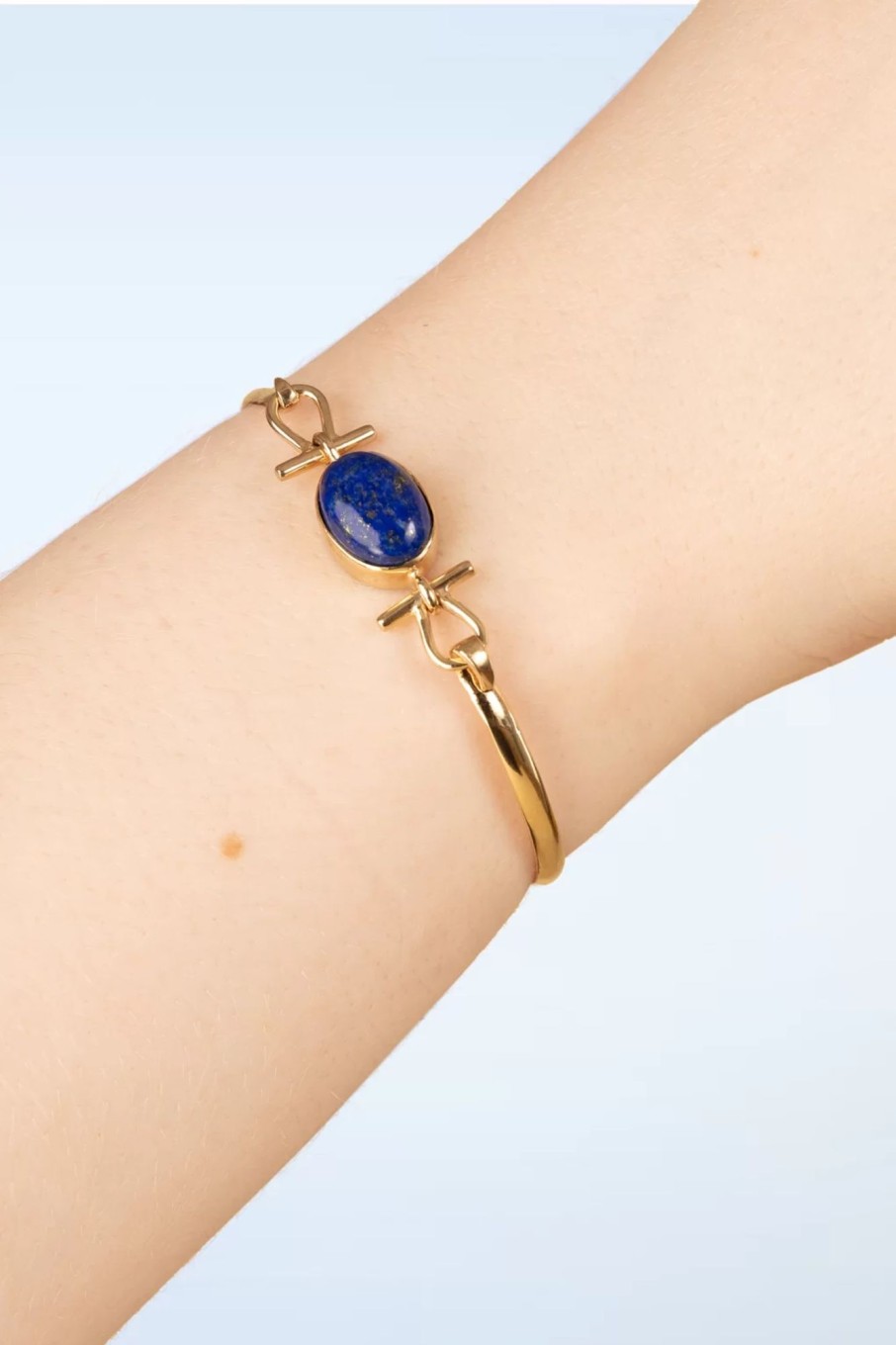 Very Cherry Schmuck | Farao Armband In Gold Und Lapislazuli Blau