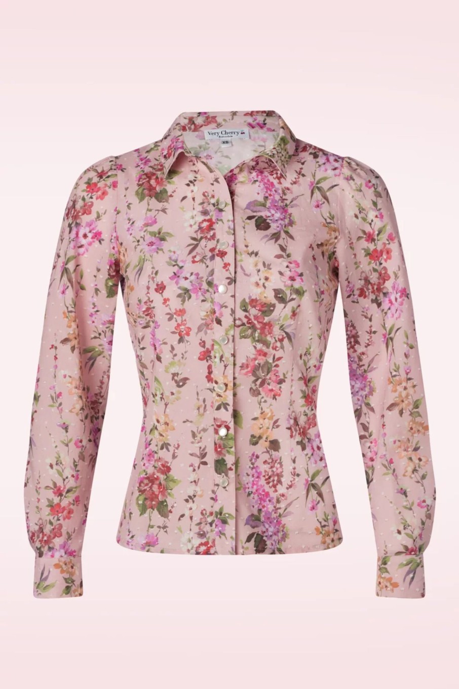 Very Cherry Blusen | Jane Plumeti Blumen Bluse In Rosa