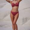 Cyell Bikinis | Summer Glam Gepolstertes Bikinioberteil In Burgund