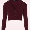 Mak Sweater Strickjacken | Shela Kurzer Cardigan In Burgund