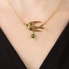 Urban Hippies Schmuck | Vogel Halskette In Gold Und Grun