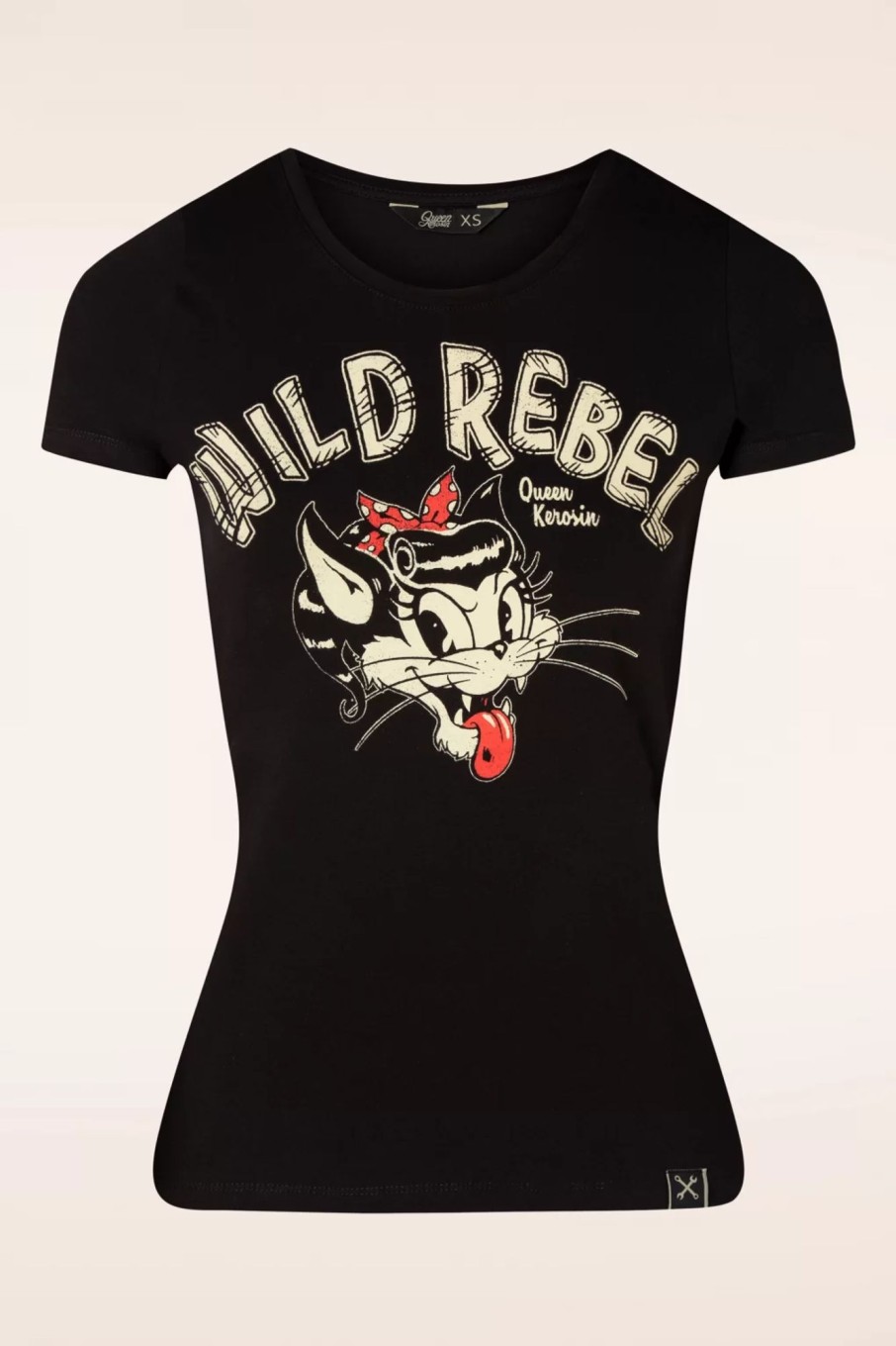 Queen Kerosin T-Shirts | Wild Rebel T-Shirt In Schwarz