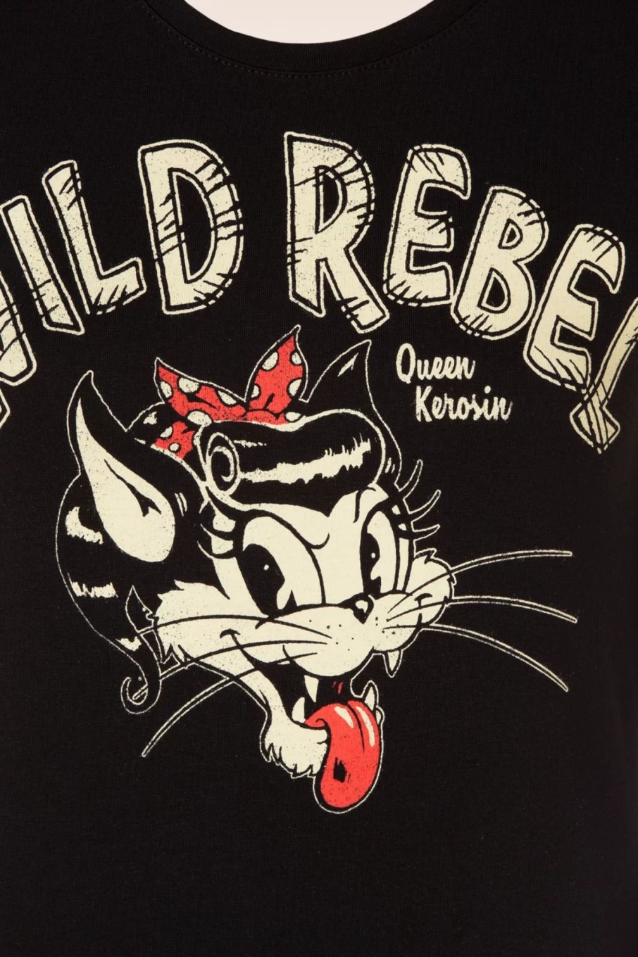 Queen Kerosin T-Shirts | Wild Rebel T-Shirt In Schwarz