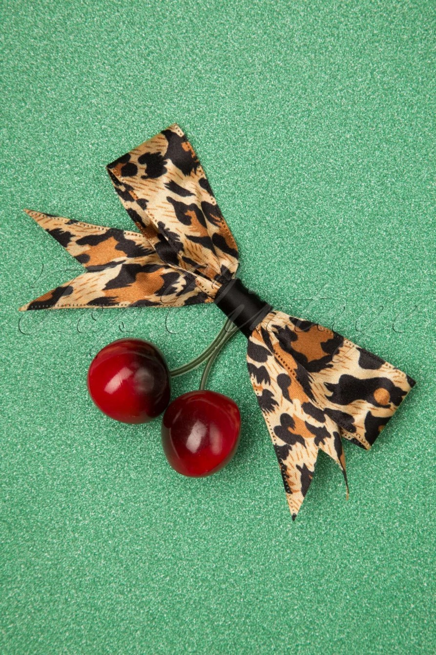 Banned Retro Haarschmuck | Wildkirsche Haarspange In Leopard