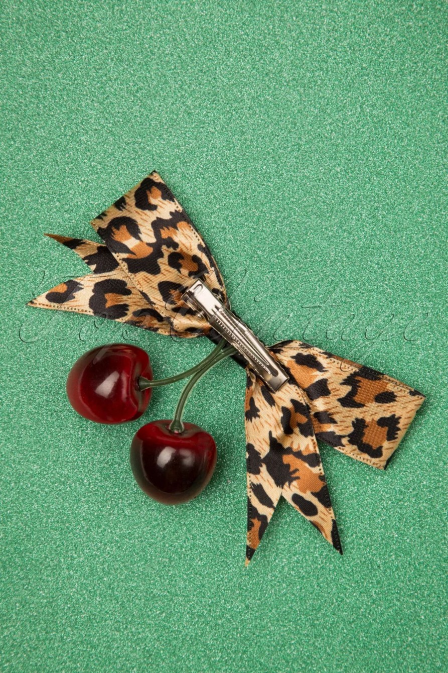 Banned Retro Haarschmuck | Wildkirsche Haarspange In Leopard