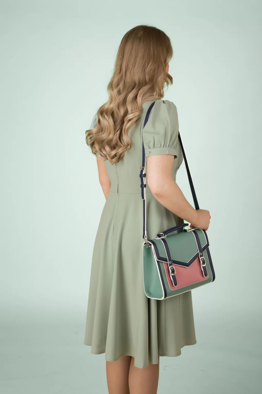 Banned Retro Taschen | Mirabelle Messenger Umhangetasche In Mint Turkisgrun