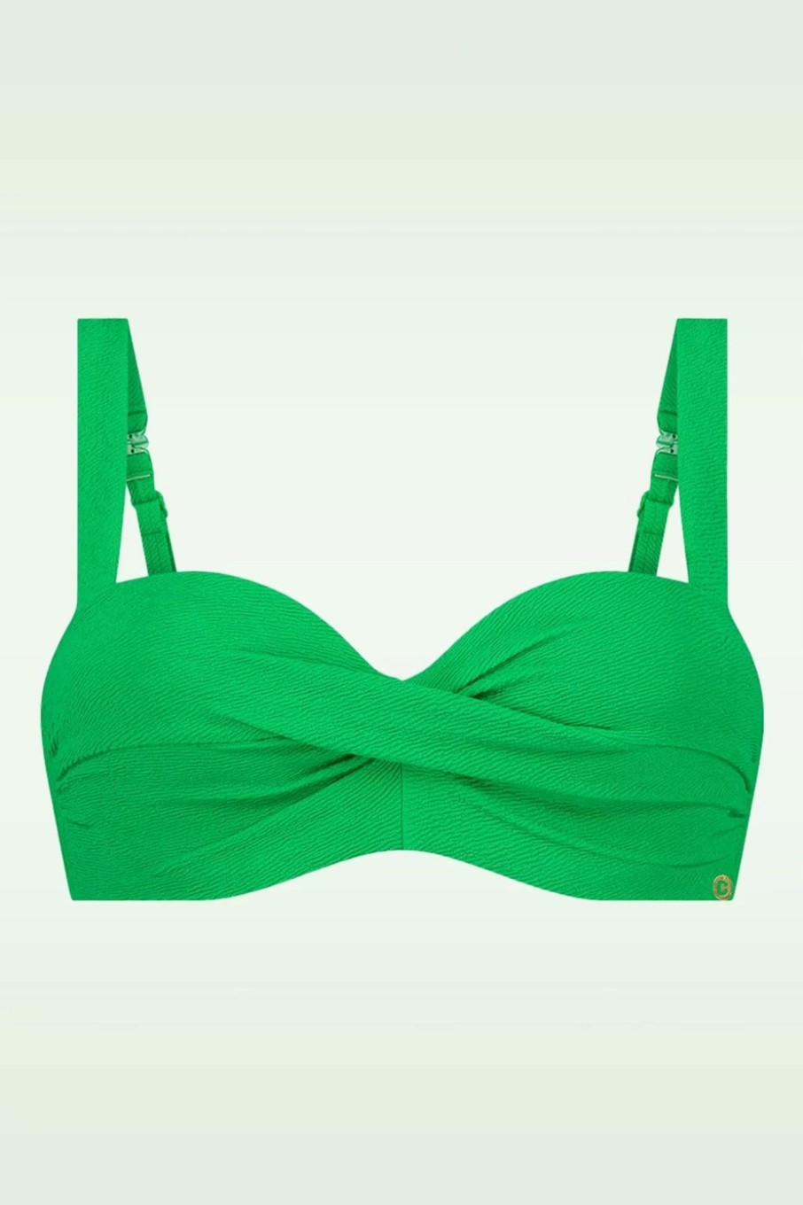 TC Beach Bikinis | Twisted Bikinioberteil In Bright Green Relief