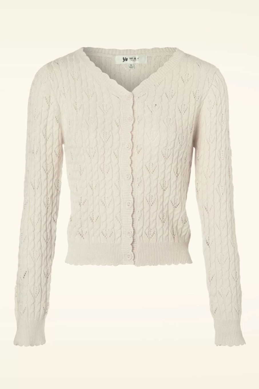 Mak Sweater Strickjacken | Claudia Cardigan In Elfenbein