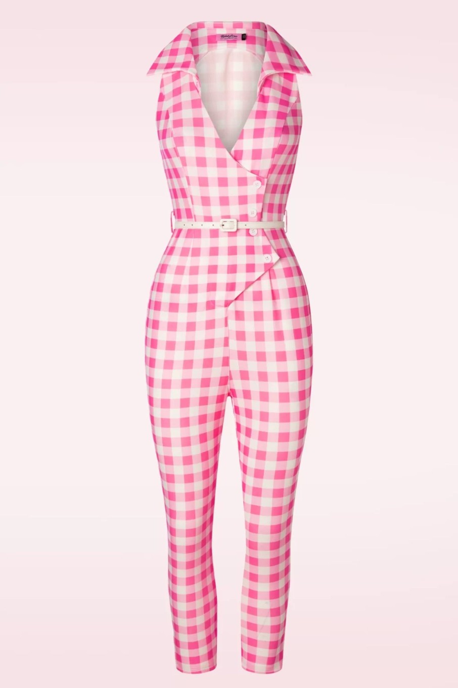 Rebel Love Clothing Playsuits & Jumpsuits | Midge Gingham Jumpsuitin Rosa